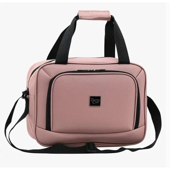 Travelers Club 15 inch Carry On Boarding Tote Luggage Pink Mauve NWT - Picture 1 of 8
